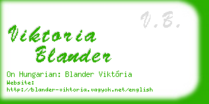 viktoria blander business card